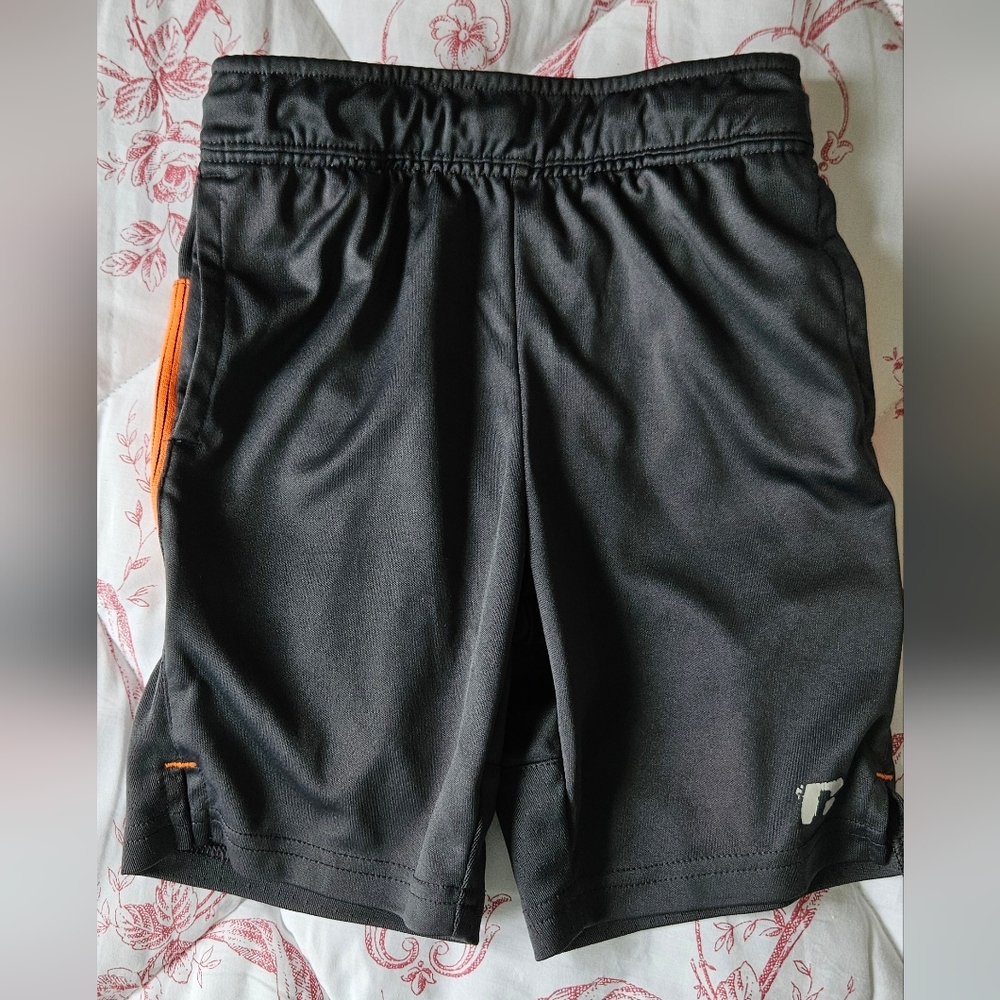 Kids Gray and Orange Athletic Shorts.    #288
